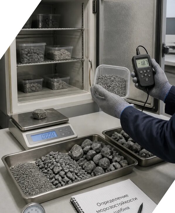 Определение морозостойкости щебня в Заволжье от 3564 р. | ЭкспертизаРоссия